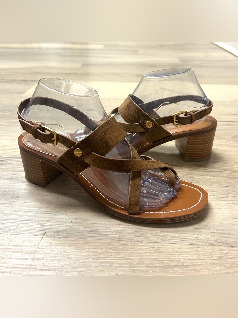 Veronica Beard Sandals Elodie Slingback Brown Leather Strappy Womens Sz 8.5M - Picture 10 of 14